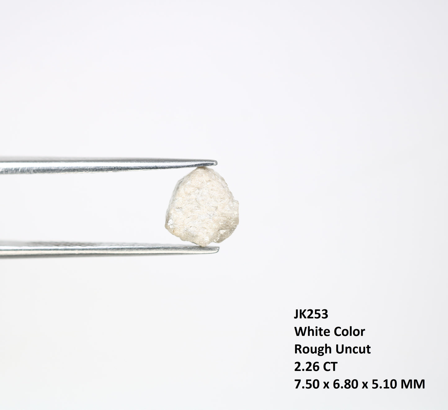 2.26 CT 7.50 x 6.80 MM Rough White Irregular Cut Raw Natural Diamond For Engagement Ring - JayKrishna Diamond