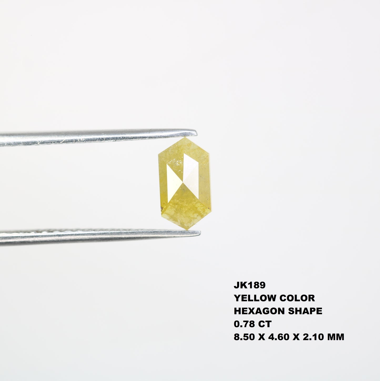 0.78 CT 8.50 MM Yellow Elongated Hexagon Shape Diamond For Wedding Ring - JayKrishna Diamond