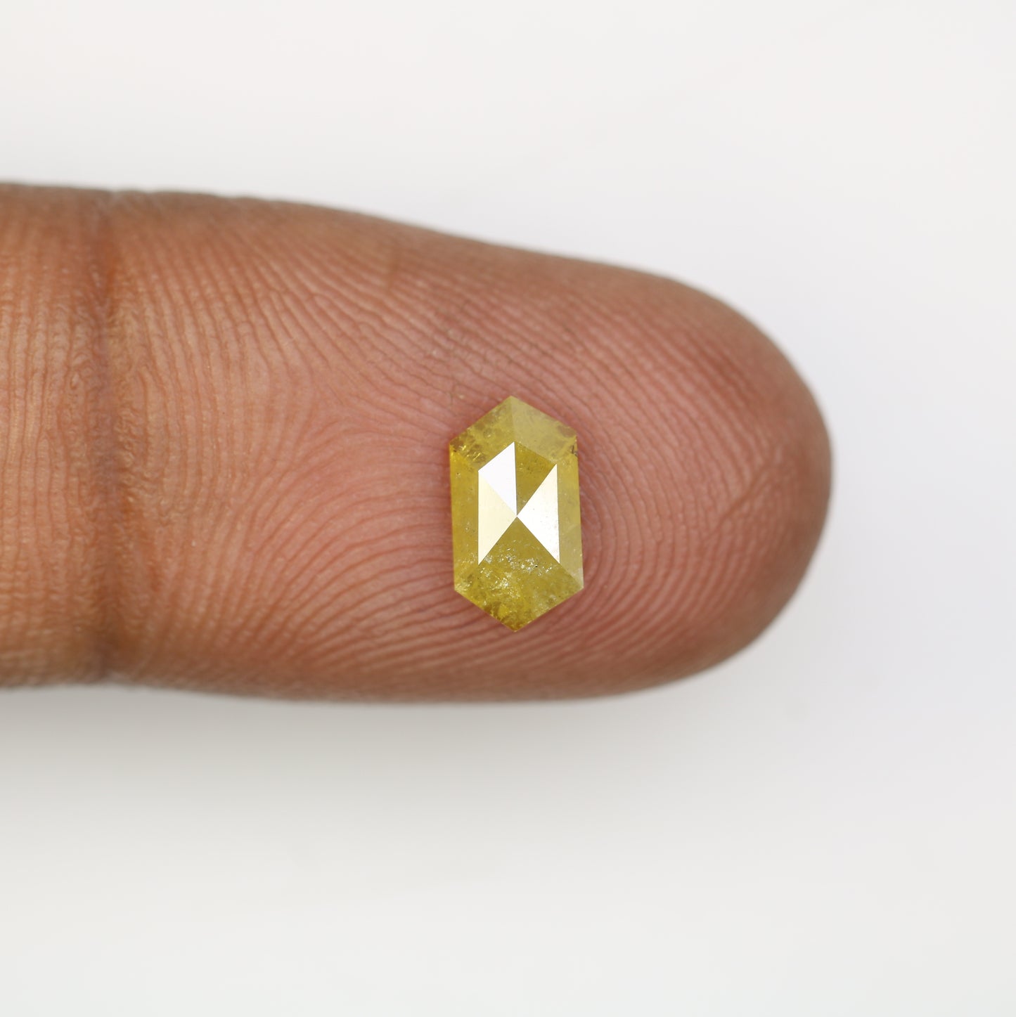0.78 CT 8.50 MM Yellow Elongated Hexagon Shape Diamond For Wedding Ring - JayKrishna Diamond