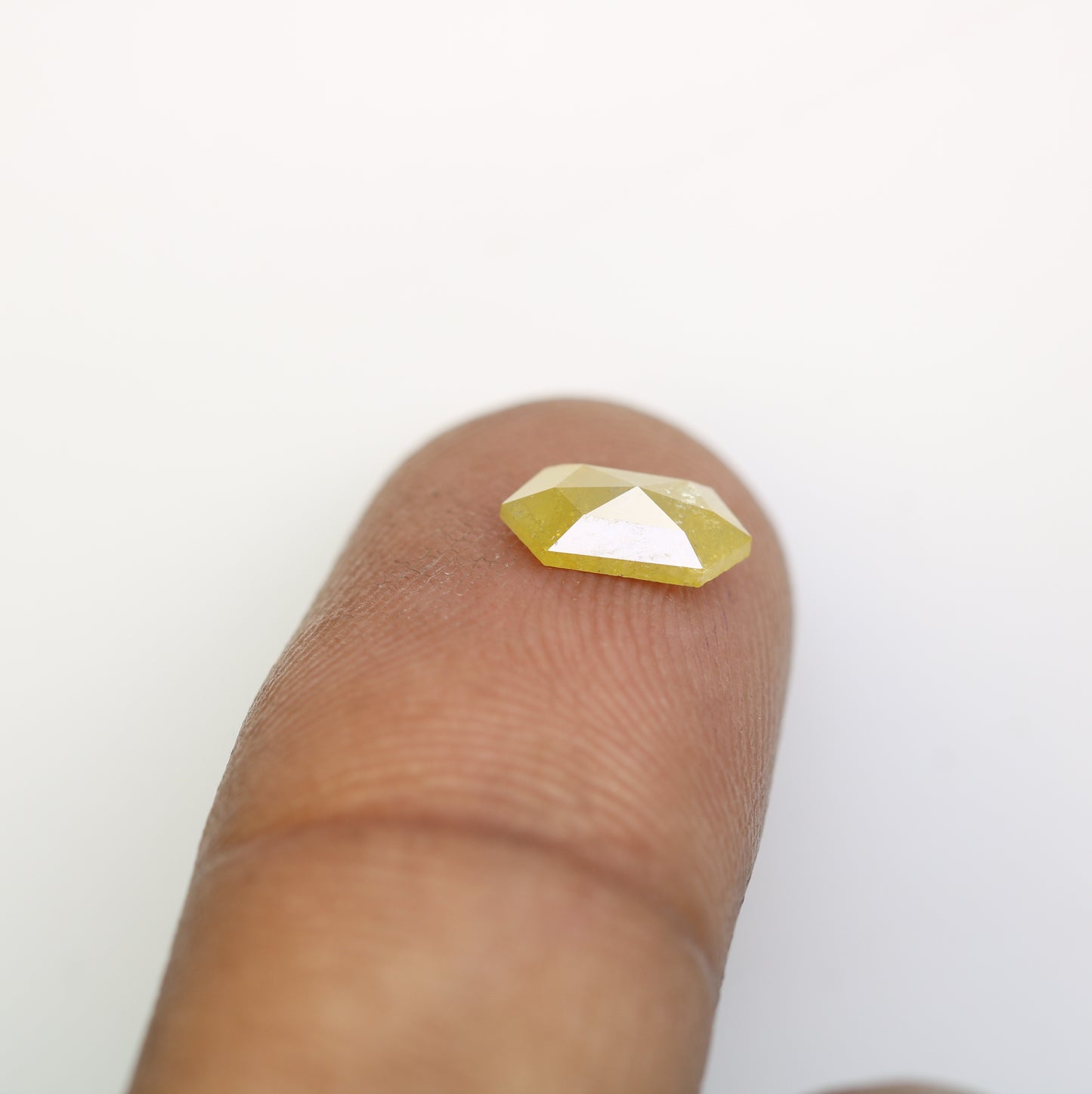 0.78 CT 8.50 MM Yellow Elongated Hexagon Shape Diamond For Wedding Ring - JayKrishna Diamond