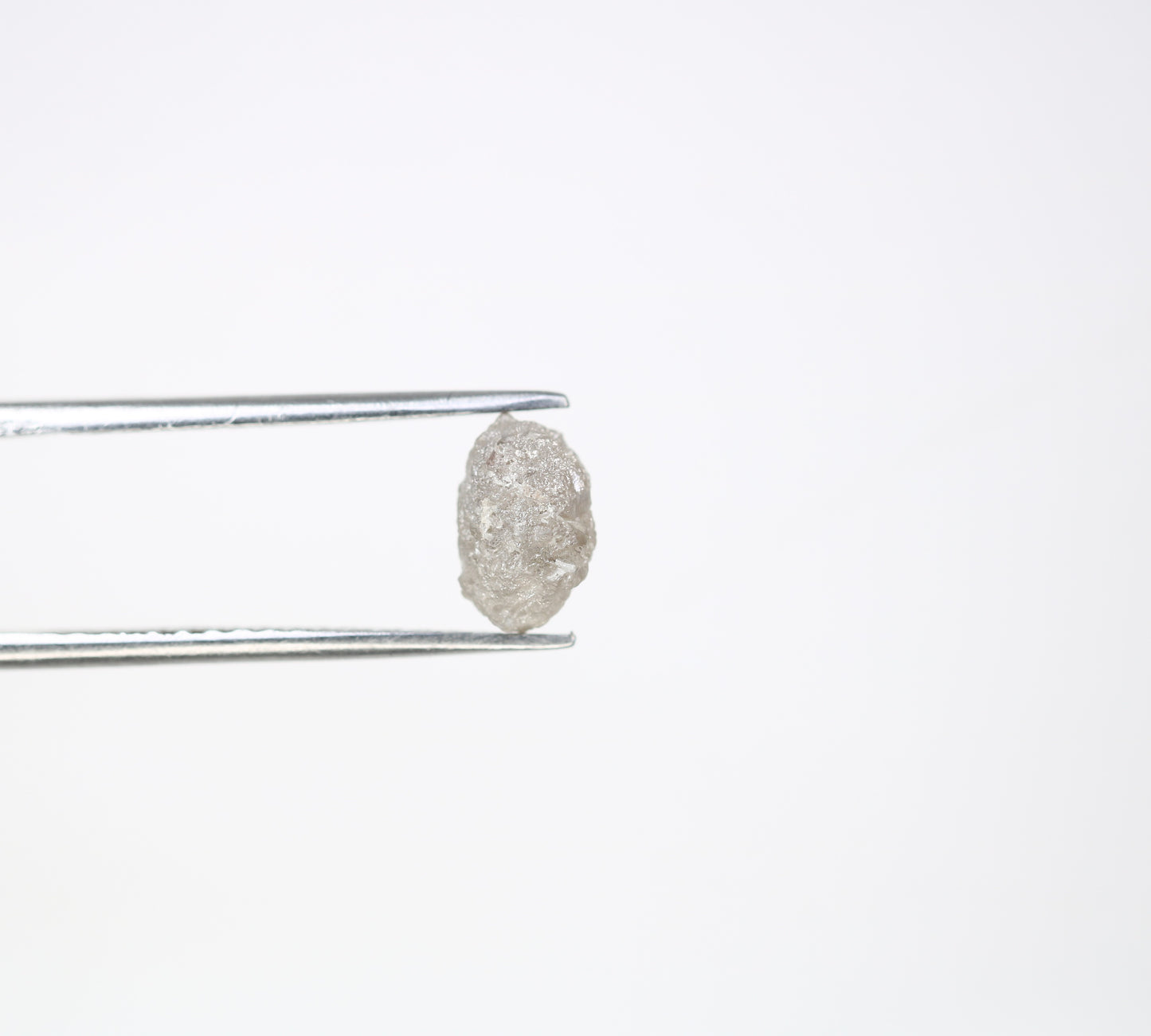 1.88 CT 7.80 MM Uncut Raw Rough Grey Natural Diamond For Engagement Ring - JayKrishna Diamond