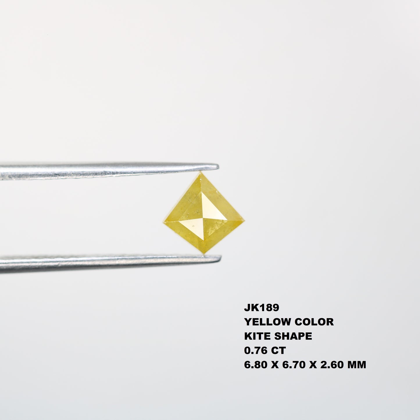 0.76 CT 6.80 MM Polished Kite Shape Yellow Diamond For Promise Ring - JayKrishna Diamond