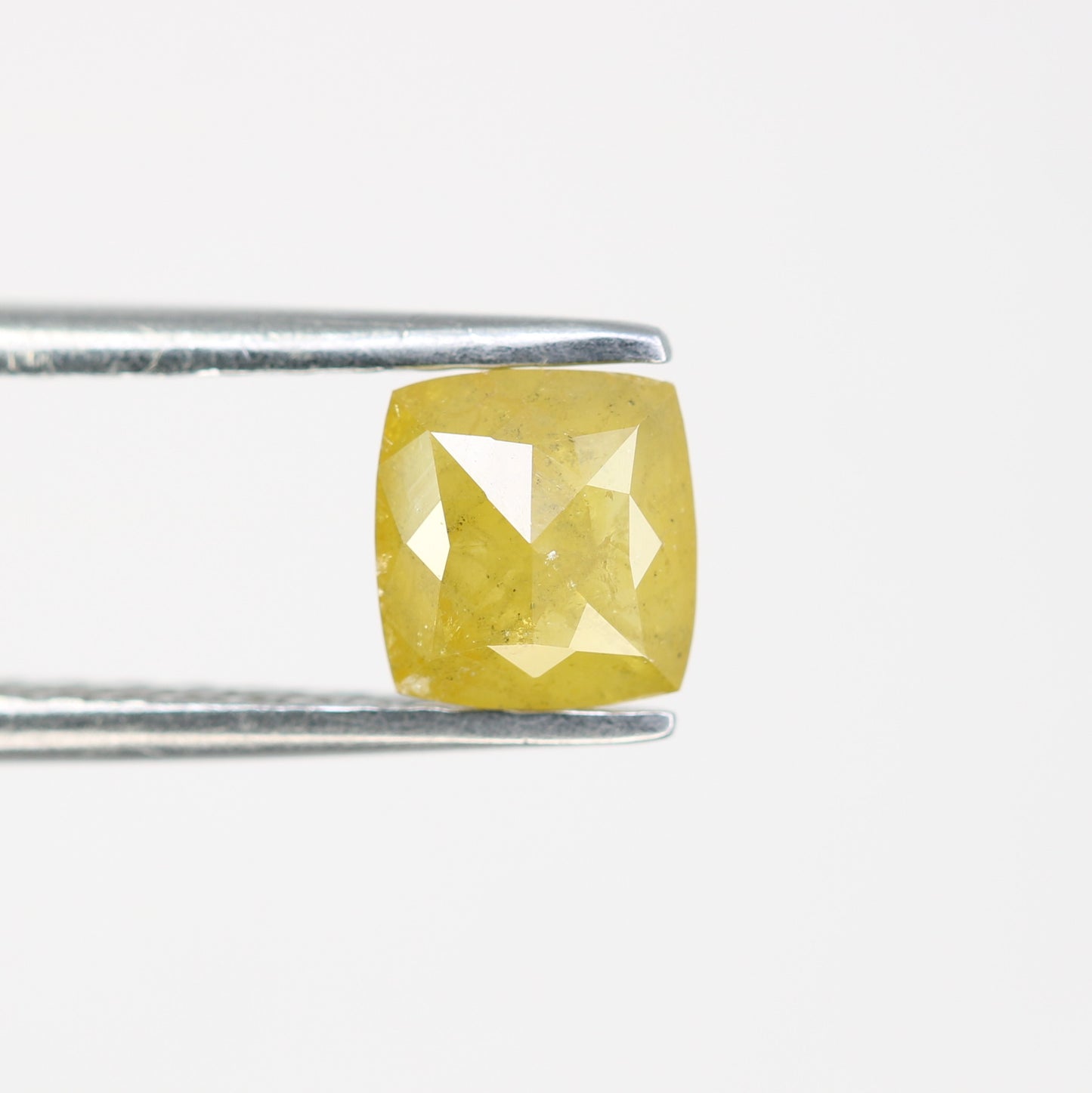 0.81 CT 5.60 MM Yellow Cushion Shape Fancy Diamond For Promise Ring - JayKrishna Diamond