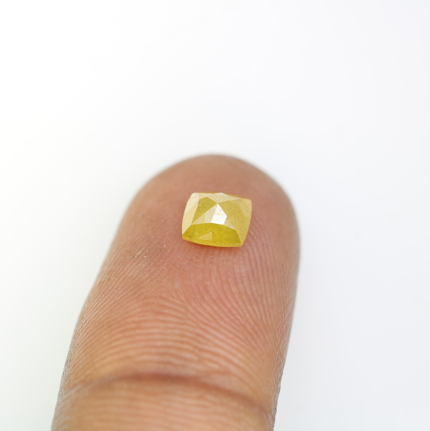 0.81 CT 5.60 MM Yellow Cushion Shape Fancy Diamond For Promise Ring - JayKrishna Diamond