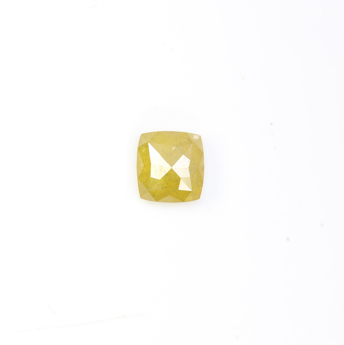 0.81 CT 5.60 MM Yellow Cushion Shape Fancy Diamond For Promise Ring - JayKrishna Diamond