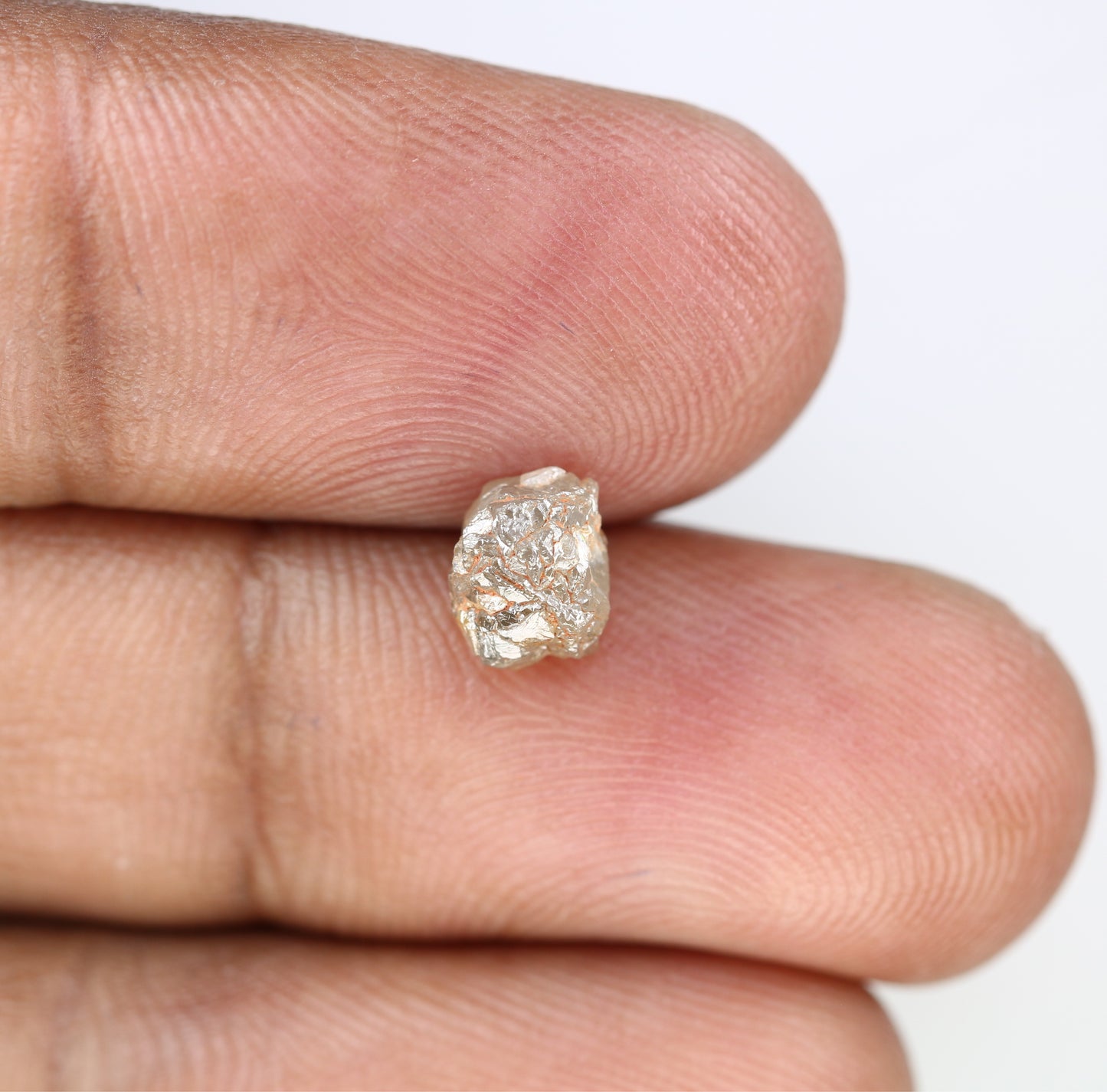 1.35 CT 6.70 MM Raw Rough Natural Uncut Grey Diamond For Engagement Ring - JayKrishna Diamond