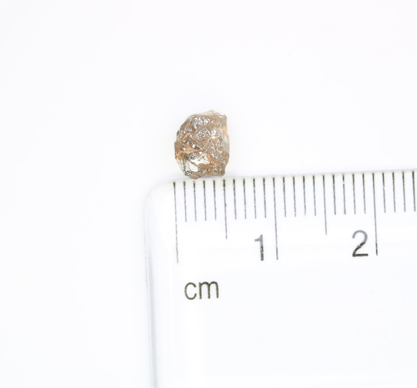 1.35 CT 6.70 MM Raw Rough Natural Uncut Grey Diamond For Engagement Ring - JayKrishna Diamond
