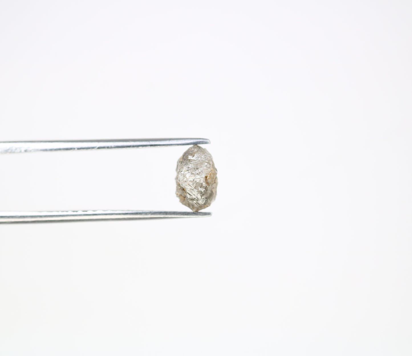 1.65 CT 7.00 x 6.50 MM Raw Rough Grey Natural Uncut Diamond For Engagement Ring - JayKrishna Diamond