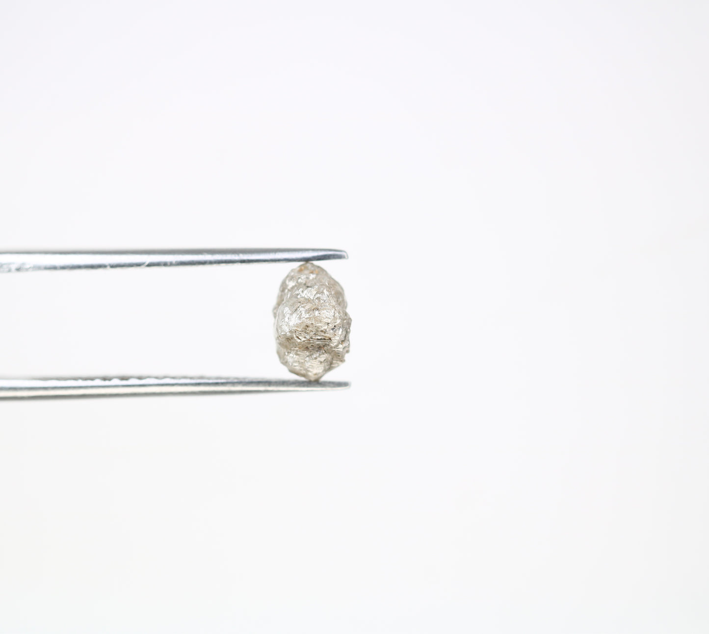 1.65 CT 7.00 x 6.50 MM Raw Rough Grey Natural Uncut Diamond For Engagement Ring - JayKrishna Diamond