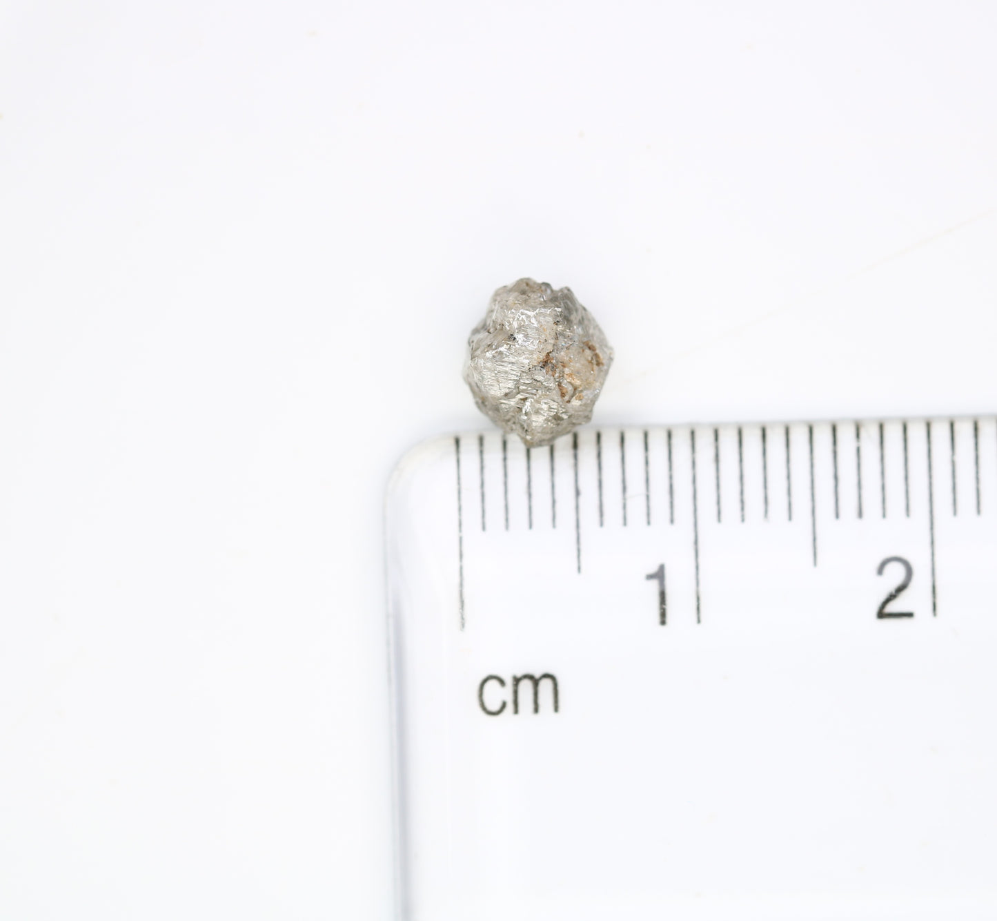 1.65 CT 7.00 x 6.50 MM Raw Rough Grey Natural Uncut Diamond For Engagement Ring - JayKrishna Diamond