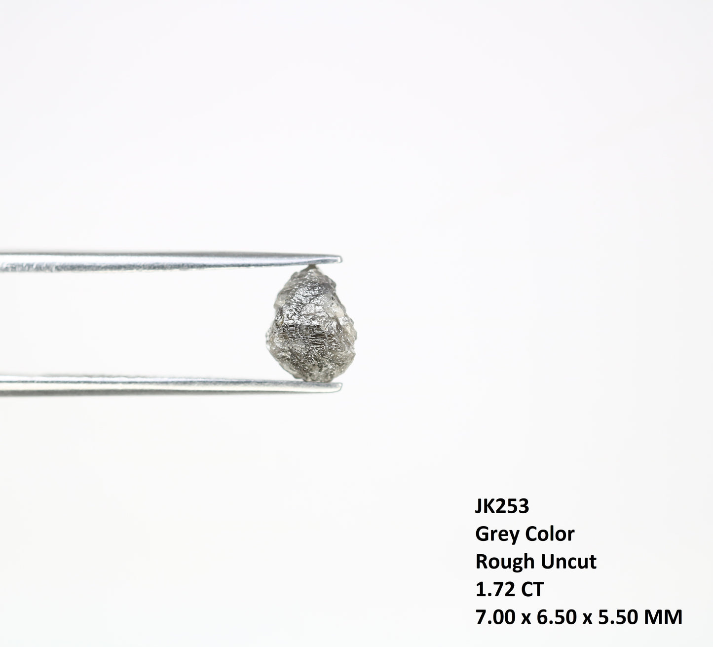 1.72 CT Rough Grey Natural Irregular Cut Raw Diamond For Engagement Ring - JayKrishna Diamond