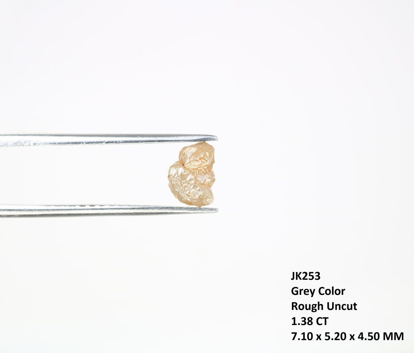 1.38 CT Irregular Cut Raw Rough 7.10 MM Diamond For Engagement Ring - JayKrishna Diamond