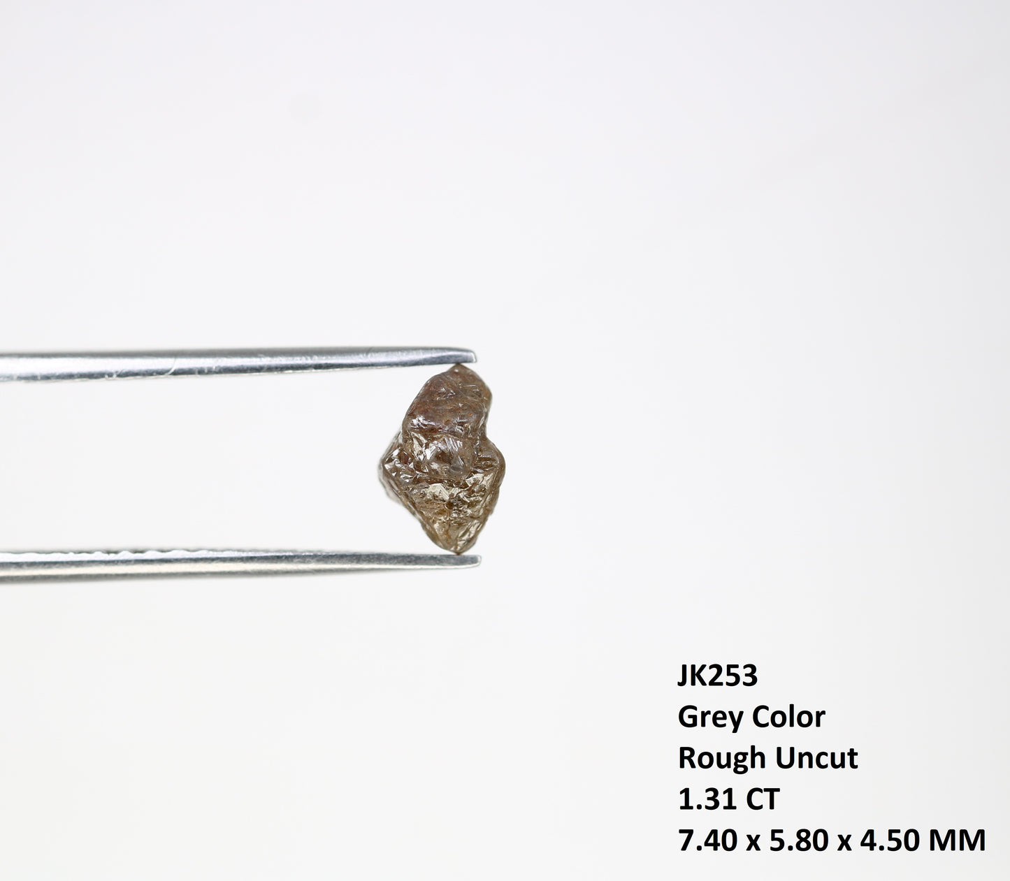 1.31 CT Rough Grey Irregular Cut Raw Diamond For Engagement Ring - JayKrishna Diamond