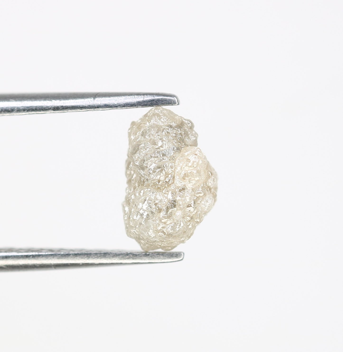 1.34 CT 7.60 MM Raw Rough Natural Uncut Grey Diamond For Engagement Ring - JayKrishna Diamond