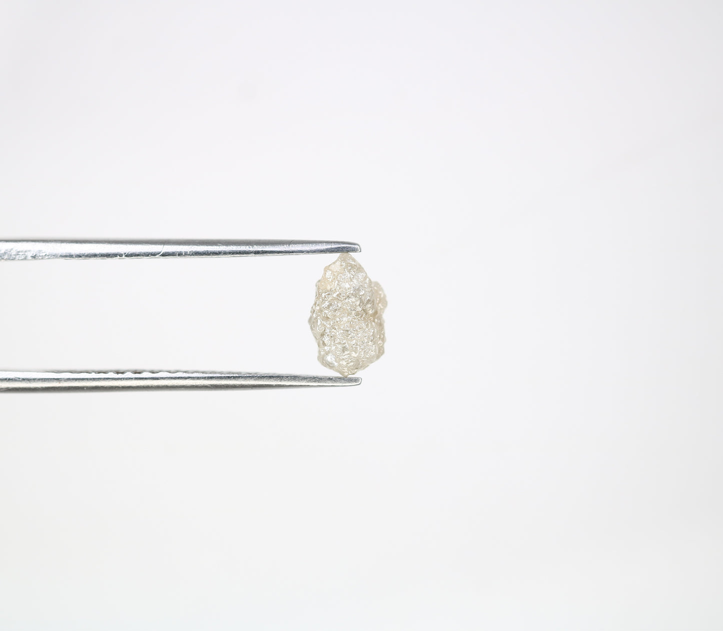 1.34 CT 7.60 MM Raw Rough Natural Uncut Grey Diamond For Engagement Ring - JayKrishna Diamond
