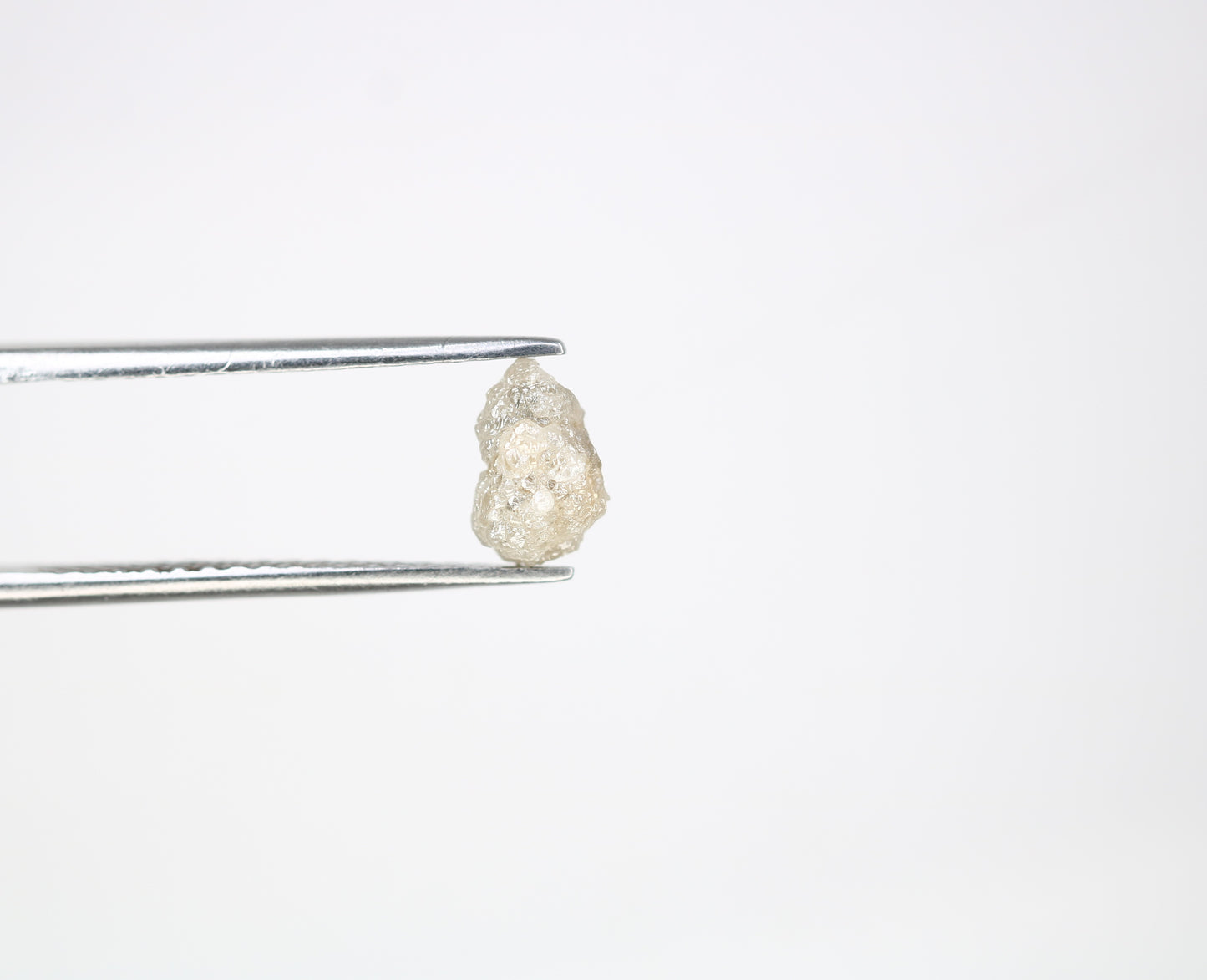 1.34 CT 7.60 MM Raw Rough Natural Uncut Grey Diamond For Engagement Ring - JayKrishna Diamond