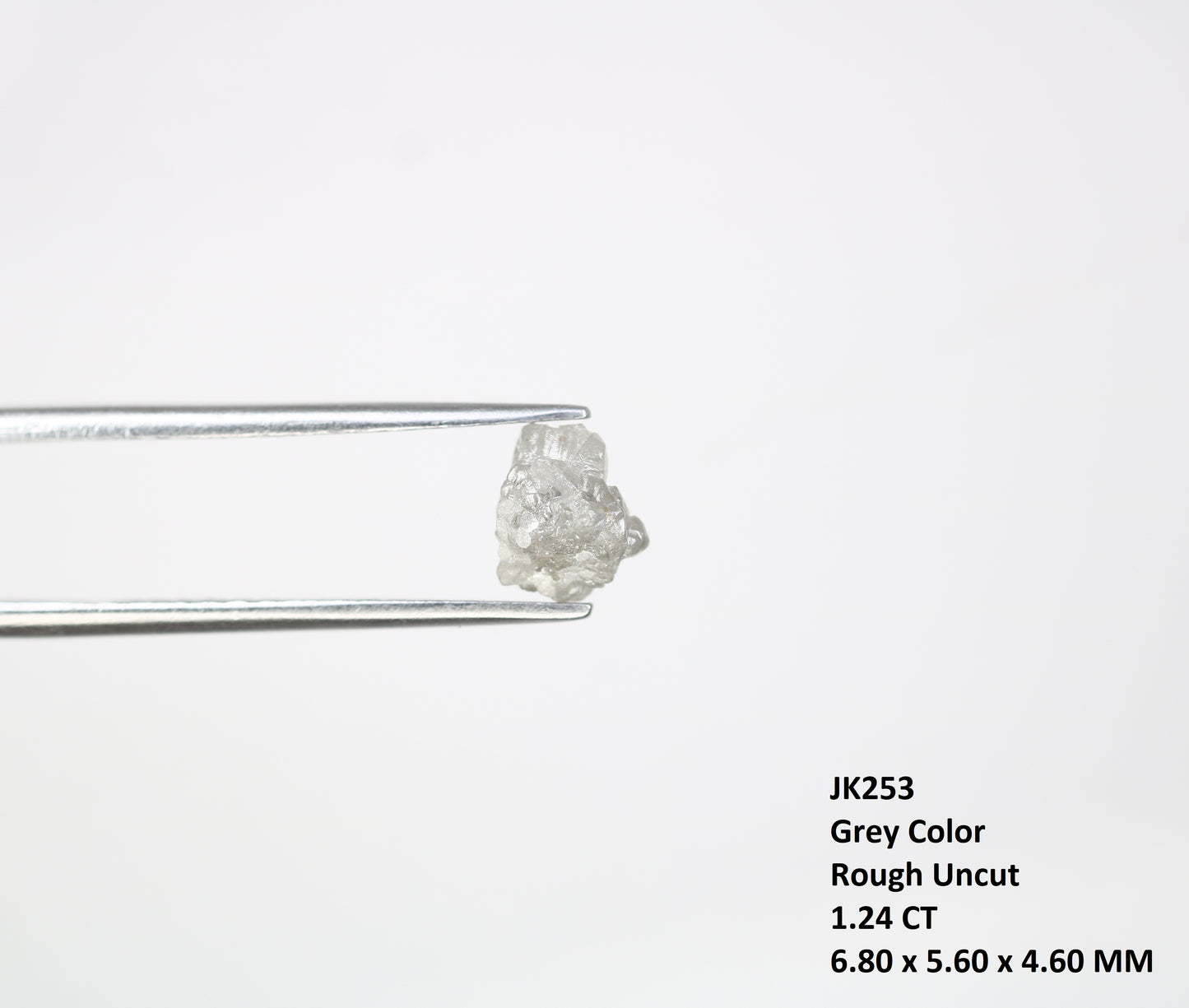 1.24 CT Raw Irregular Cut Raw Rough Grey Diamond For Engagement Ring - JayKrishna Diamond