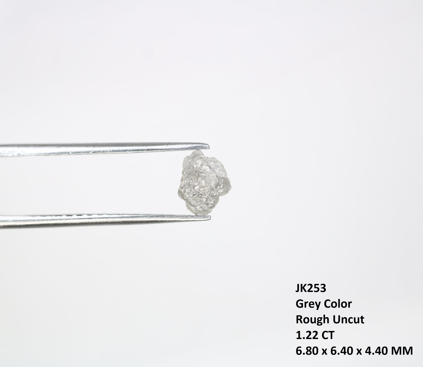 1.22 CT Raw Rough Irregular Cut Grey Diamond For Engagement Ring - JayKrishna Diamond