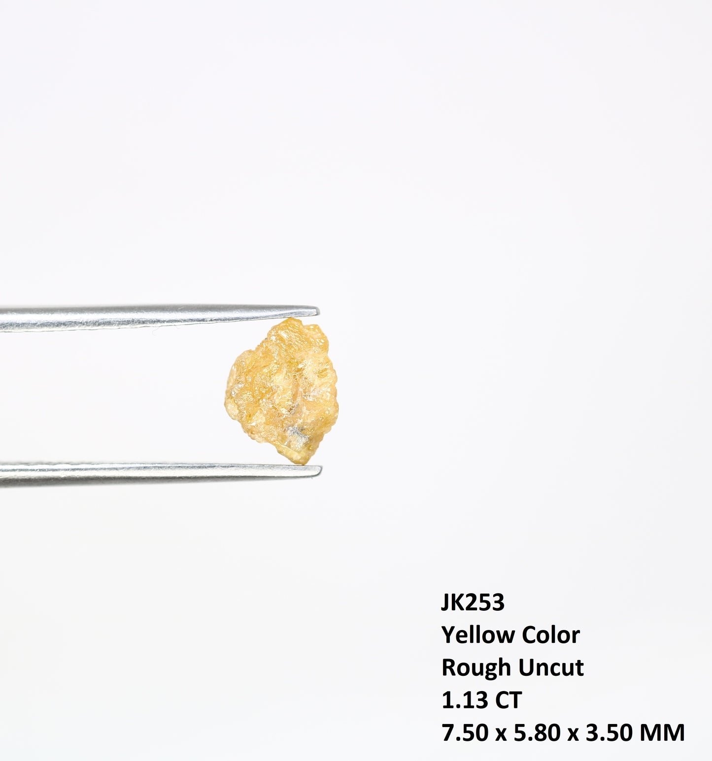 1.13 CT 7.50 x 5.80 MM Yellow Irregular Cut Rough Raw Diamond For Engagement Ring - JayKrishna Diamond