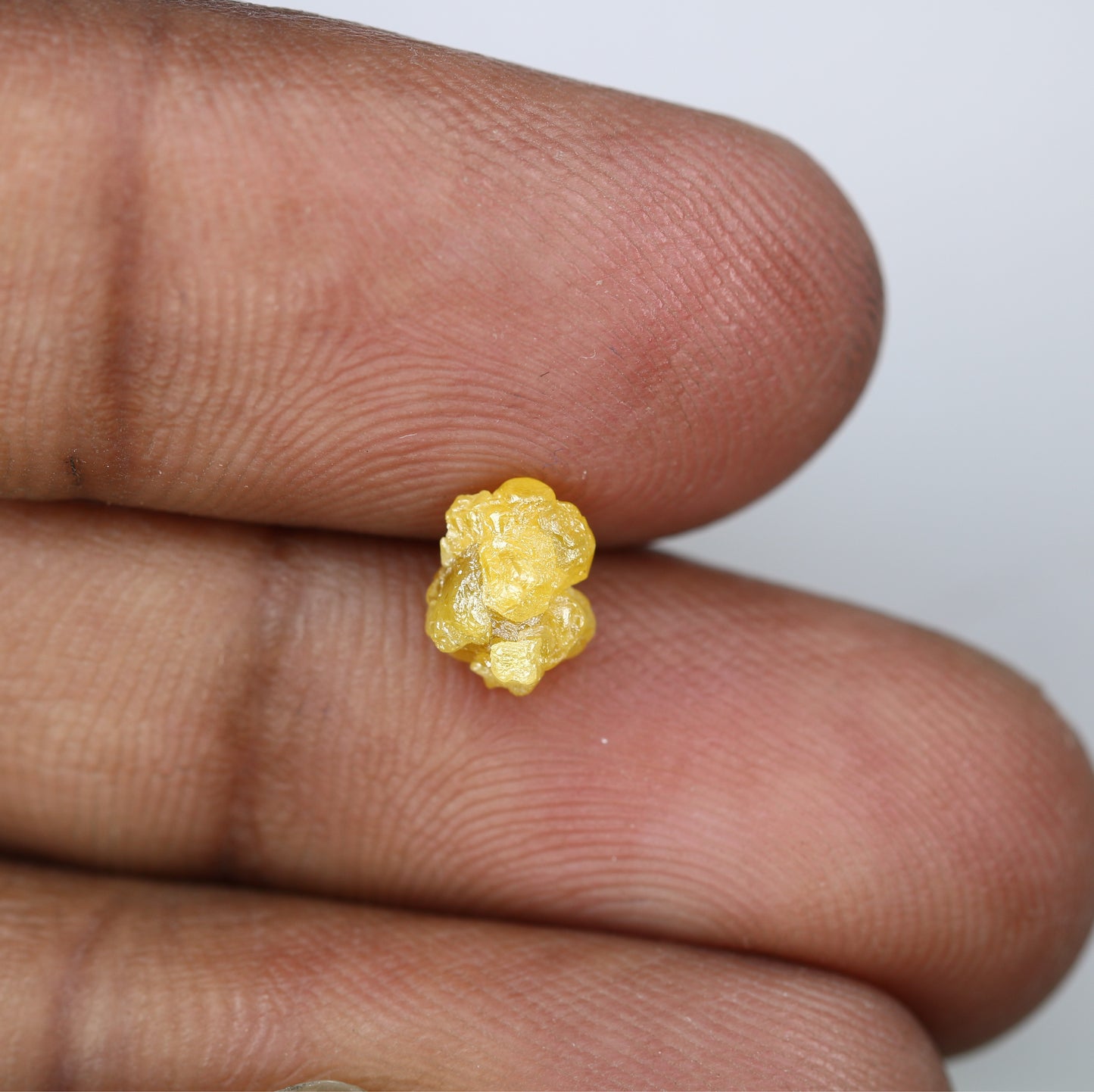 1.30 CT 7.10 x 5.80 MM Yellow Rough Raw Irregular Cut Diamond For Engagement Ring - JayKrishna Diamond