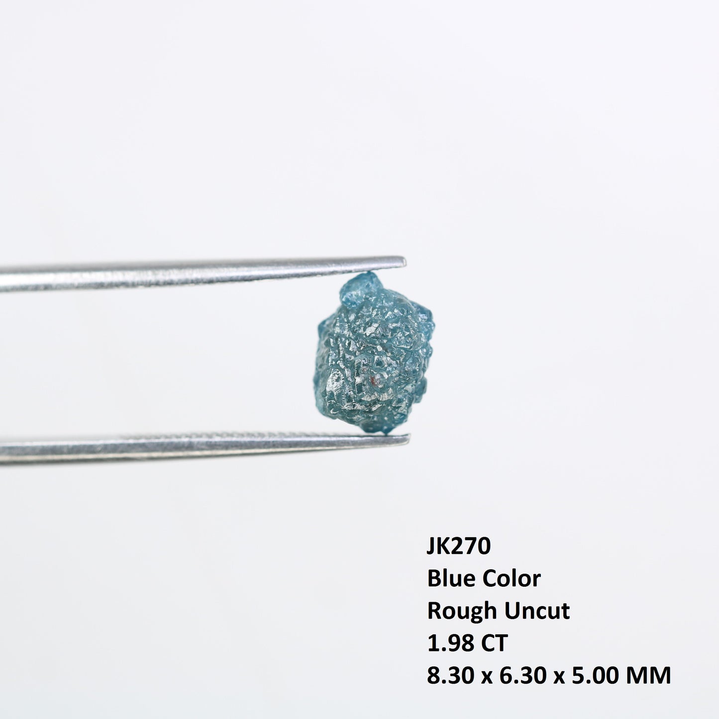1.98 CT Rough Irregular Cut Blue Raw Diamond For Wedding Ring - JayKrishna Diamond