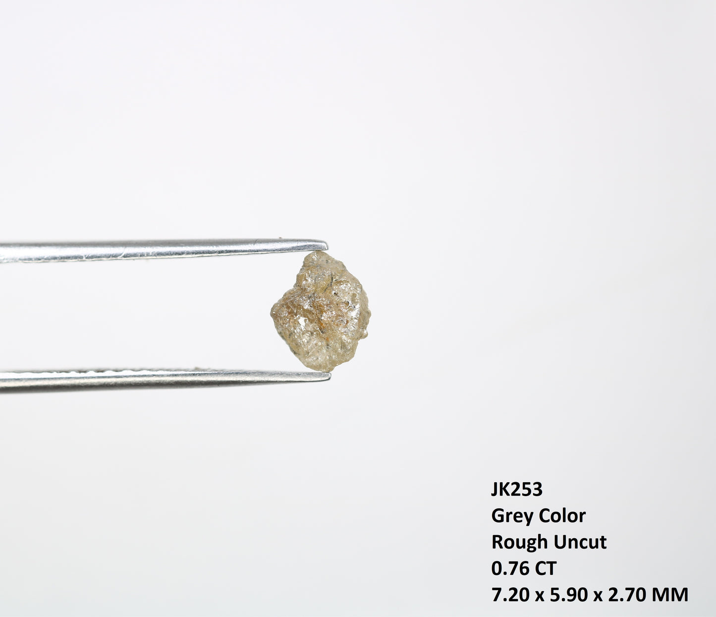 0.76 CT Grey Raw Irregular Cut Rough Diamond For Engagement Ring - JayKrishna Diamond