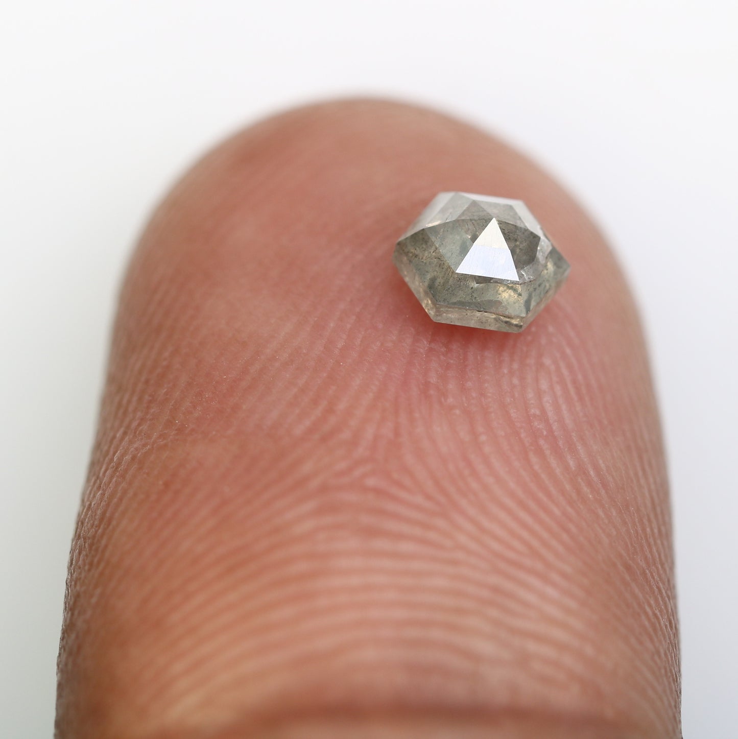0.57 CT Loose Hexagon Cut Salt and Pepper Diamond – Distinctive Gem for Modern Wedding Rings - JayKrishna Diamond