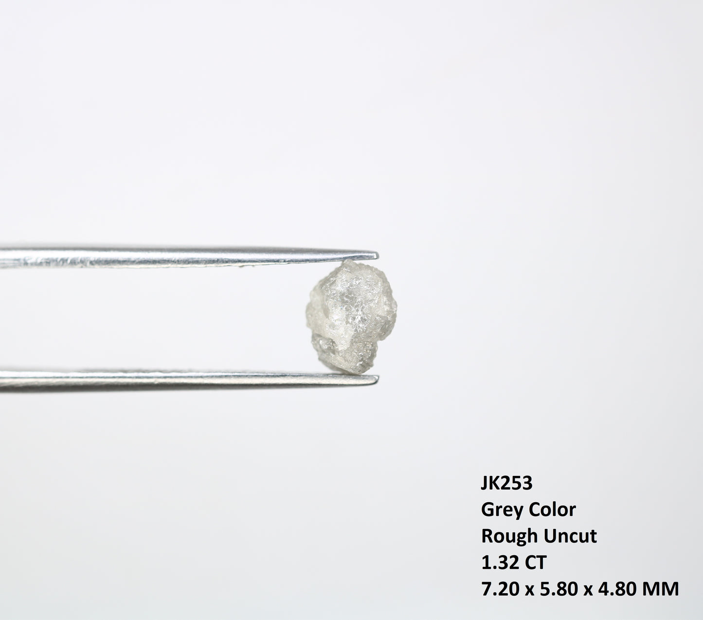 1.32 CT Irregular Cut Grey Raw Rough Diamond For Engagement Ring - JayKrishna Diamond