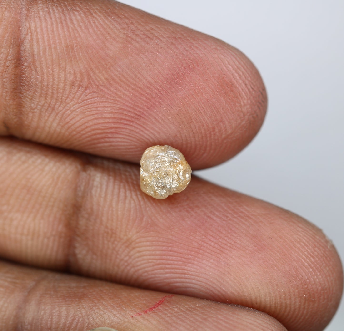 1.25 CT Uncut Natural Peach Raw 5.80 MM Rough Loose Diamond For Promise Ring - JayKrishna Diamond