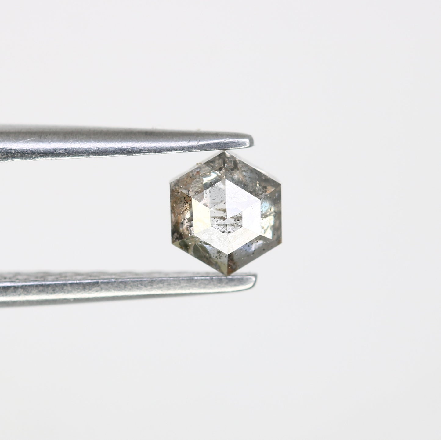 Unique 0.42 CT Hexagon Cut Salt & Pepper Diamond | Perfect for Diamond Jewelry | 4.80 MM - JayKrishna Diamond