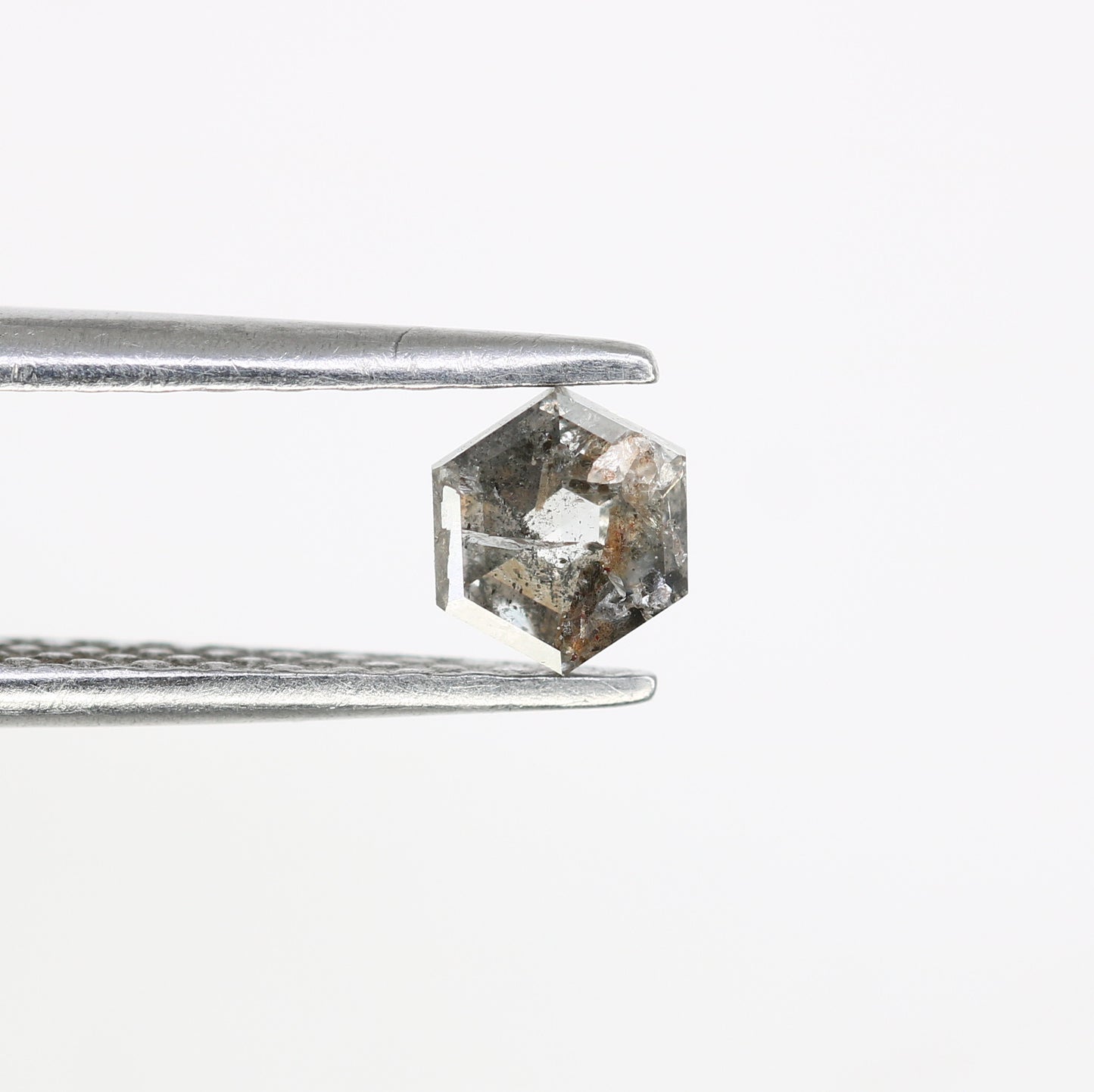 Unique 0.42 CT Hexagon Cut Salt & Pepper Diamond | Perfect for Diamond Jewelry | 4.80 MM - JayKrishna Diamond