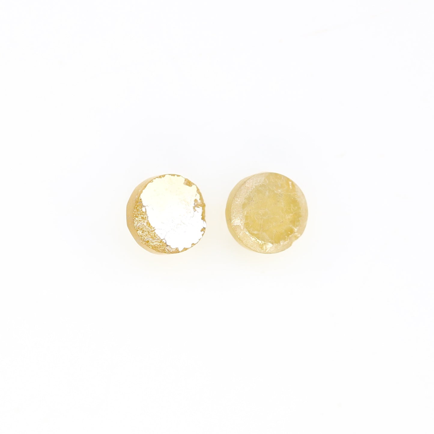 0.89 Carat 4.10 MM Yellow Color Natural Loose Round Rose Cut Diamond For Wedding Ring - JayKrishna Diamond