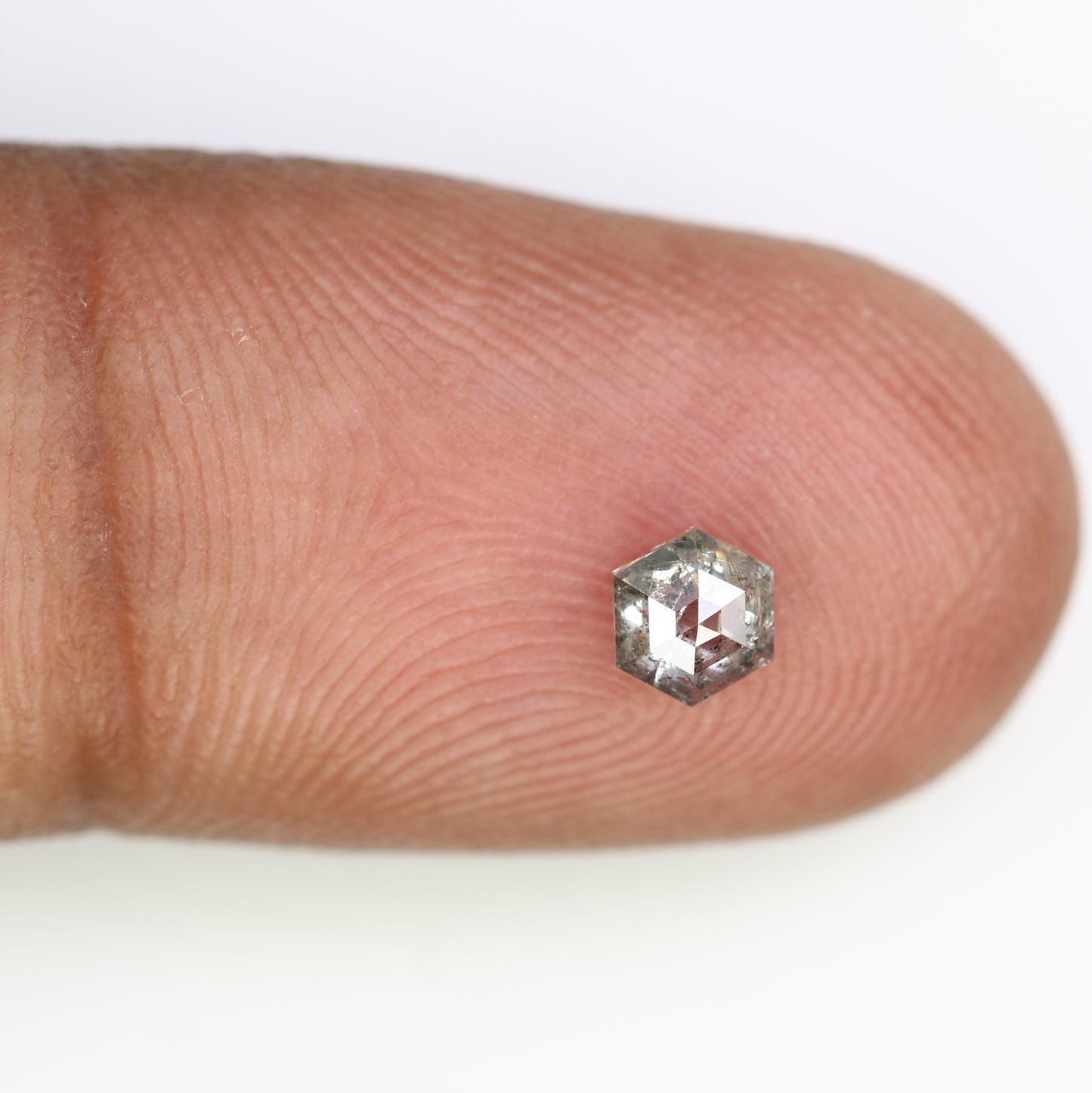 Unique 0.42 CT Hexagon Cut Salt & Pepper Diamond | Perfect for Diamond Jewelry | 4.80 MM - JayKrishna Diamond