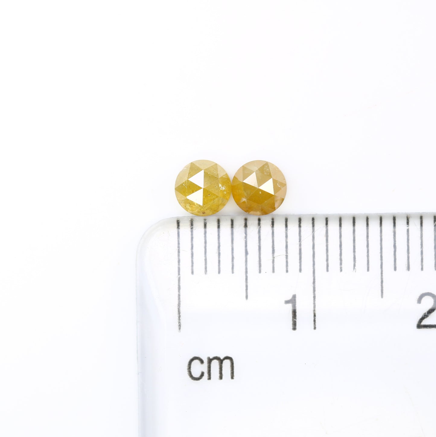 0.89 Carat 4.10 MM Yellow Color Natural Loose Round Rose Cut Diamond For Wedding Ring - JayKrishna Diamond