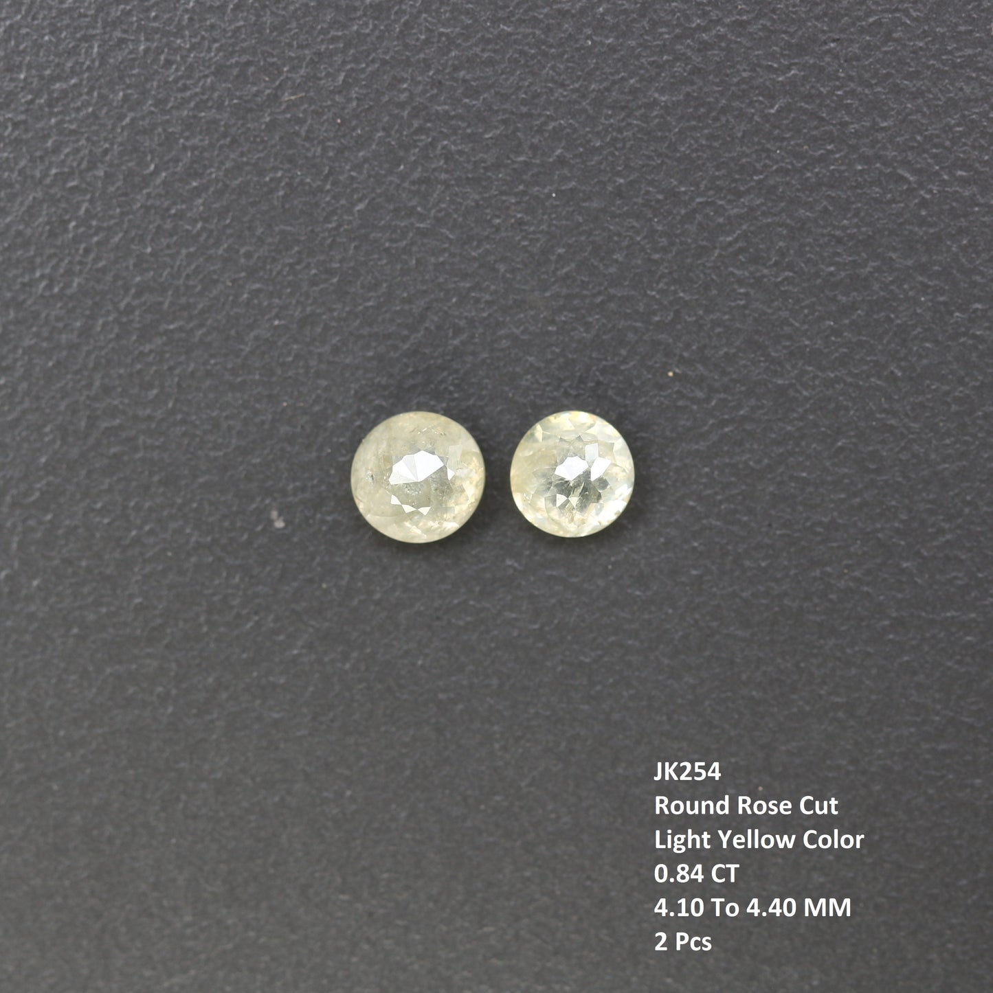 0.84 Carat Fancy Light Yellow Color Round Rose Cut Diamond For Galaxy Ring - JayKrishna Diamond