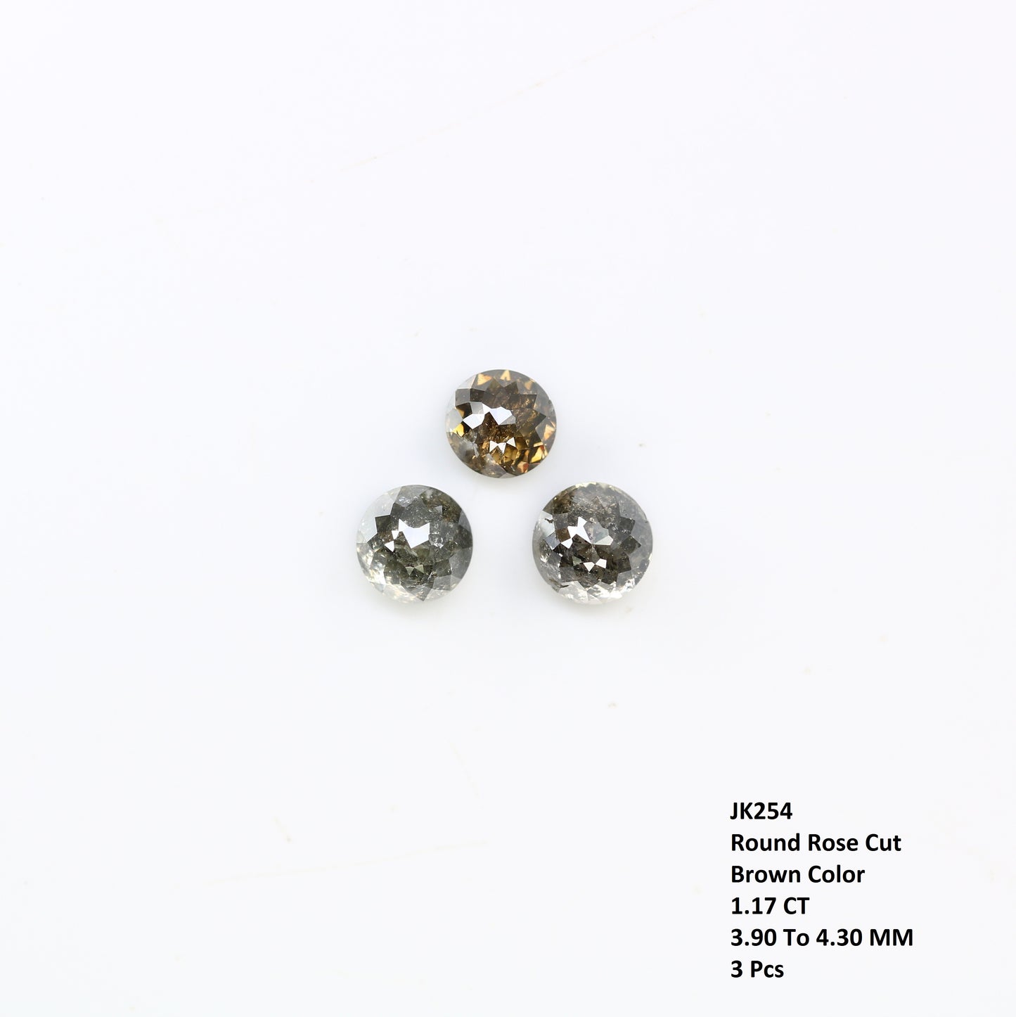 1.17 Carat Brown Color Natural Loose Round Rose Cut Diamond For Galaxy Ring - JayKrishna Diamond