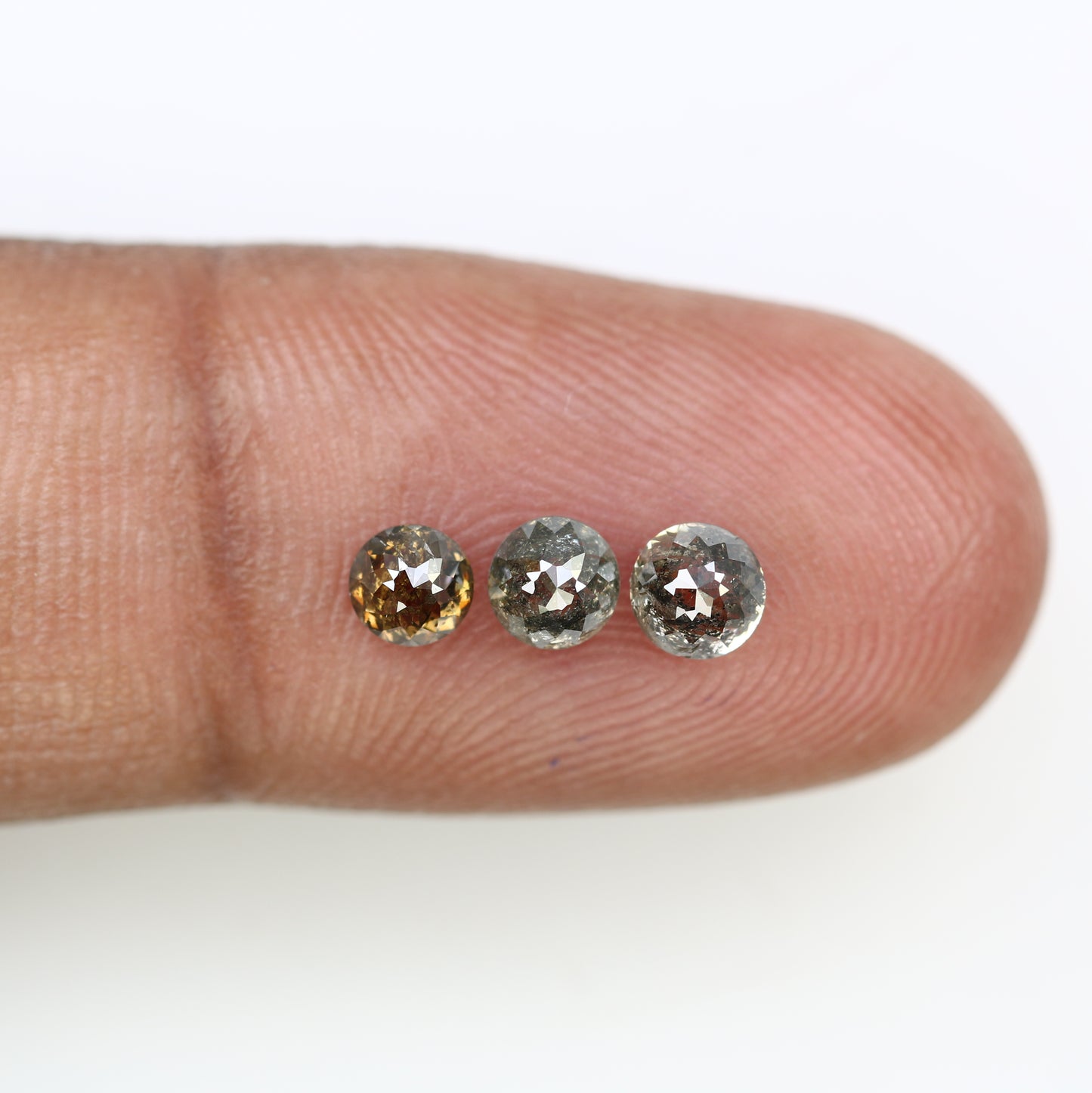 1.17 Carat Brown Color Natural Loose Round Rose Cut Diamond For Galaxy Ring - JayKrishna Diamond