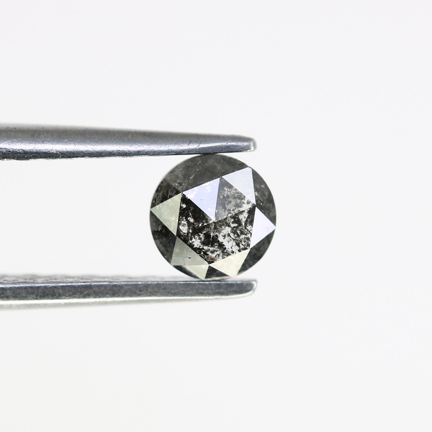 Unique 0.37 CT Salt & Pepper Round Rose Cut Diamond | Perfect for Galaxy Rings | 4.50 MM - JayKrishna Diamond