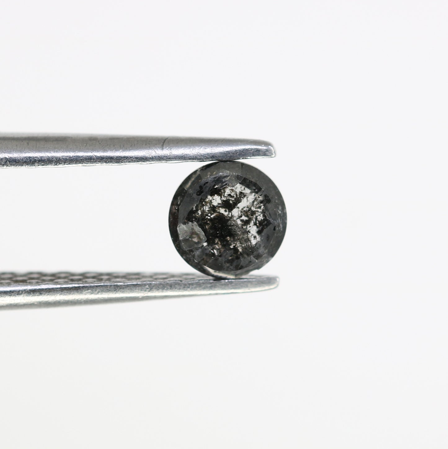 Unique 0.37 CT Salt & Pepper Round Rose Cut Diamond | Perfect for Galaxy Rings | 4.50 MM - JayKrishna Diamond
