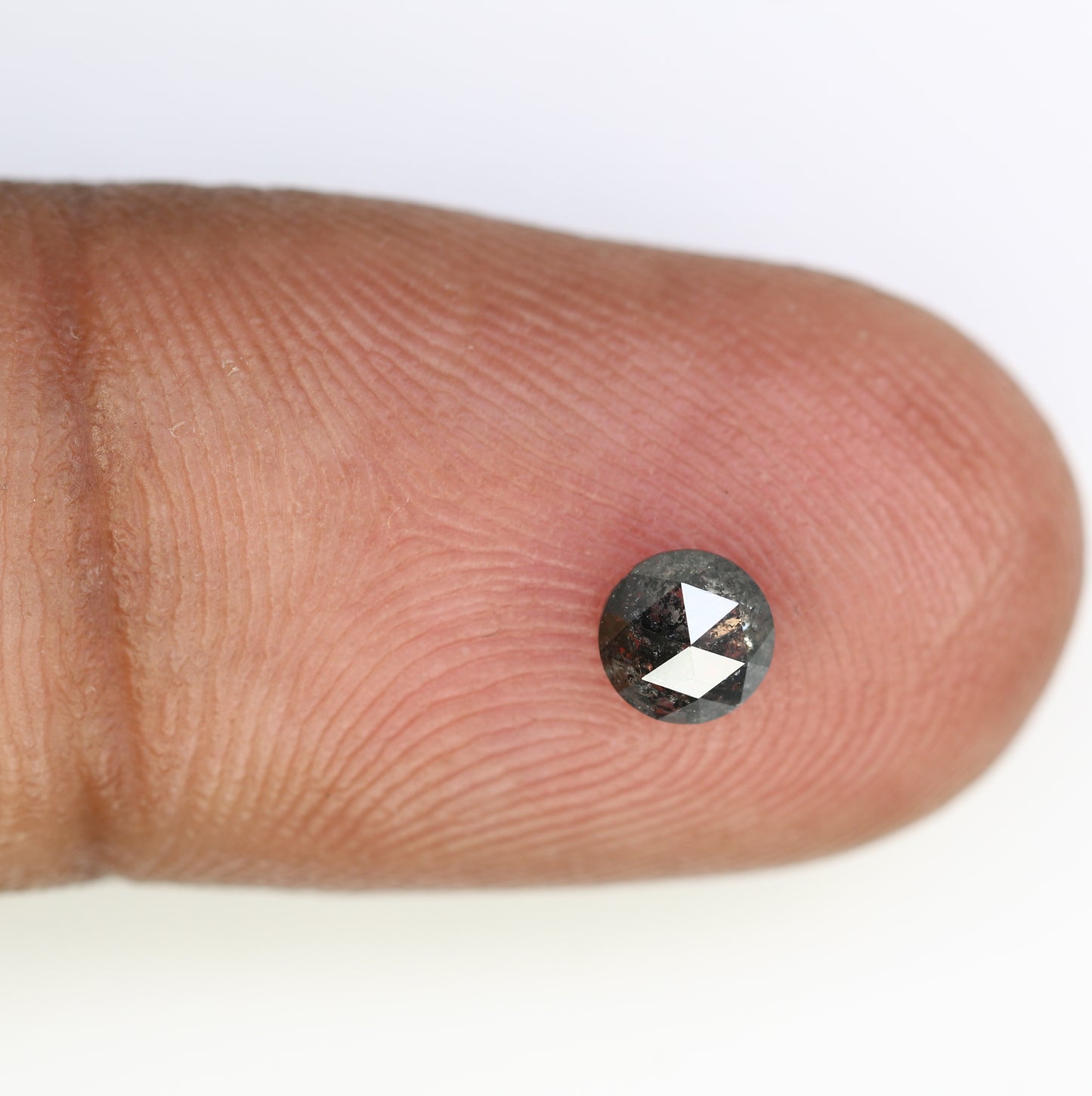 Unique 0.37 CT Salt & Pepper Round Rose Cut Diamond | Perfect for Galaxy Rings | 4.50 MM - JayKrishna Diamond