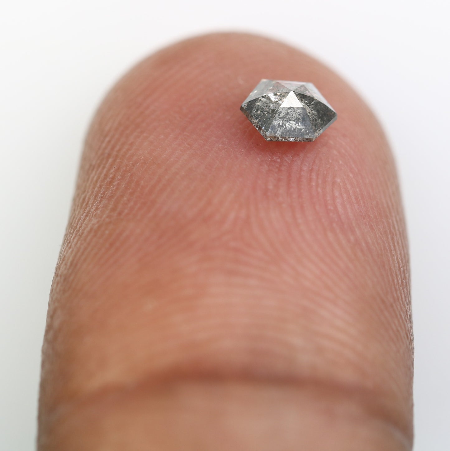 0.29 Carat Hexagon Cut Loose Salt and Pepper 4.80 MM Diamond – Perfect for Engagement Rings | Unique Hexagon Salt and Pepper Diamond - JayKrishna Diamond