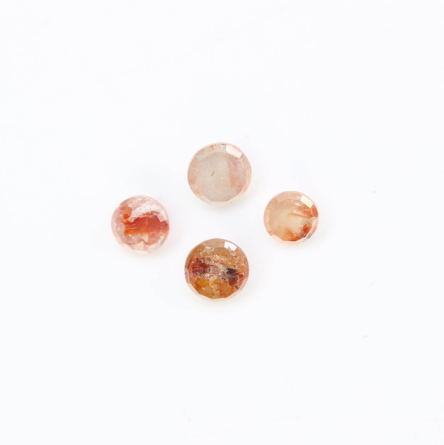 1.02 Carat 3.5 MM Peach Color Round Rose Cut Loose Polished Diamond For Wedding Ring - JayKrishna Diamond