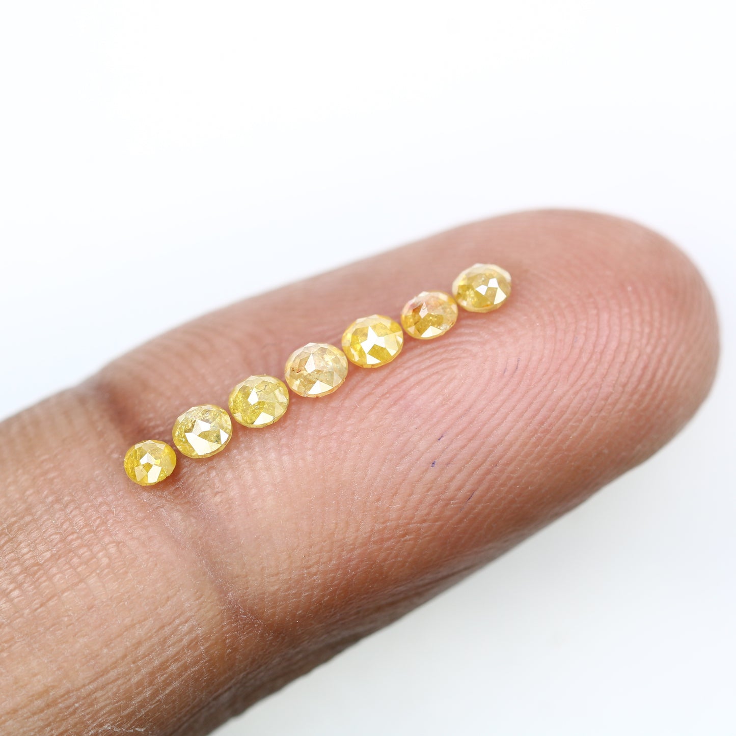 0.70 Carat Round Rose Cut Diamond Fancy Yellow Color Natural Diamond For Wedding Ring - JayKrishna Diamond
