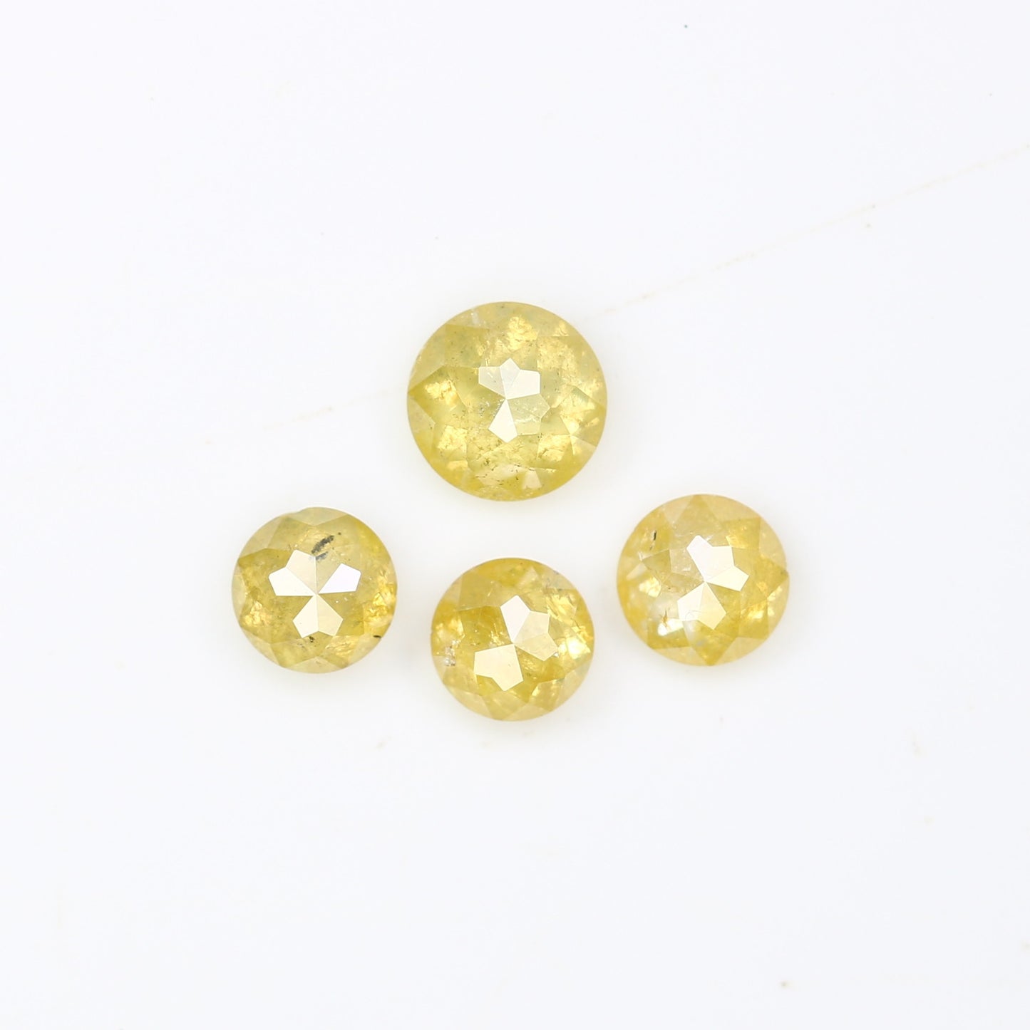 0.74 Carat Round Shape Rose Cut Yellow Color Natural Polished Diamond For Wedding Ring - JayKrishna Diamond