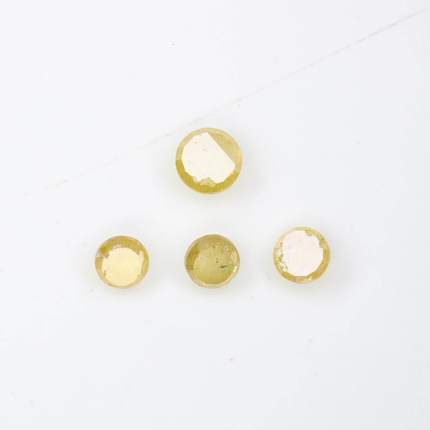 0.74 Carat Round Shape Rose Cut Yellow Color Natural Polished Diamond For Wedding Ring - JayKrishna Diamond