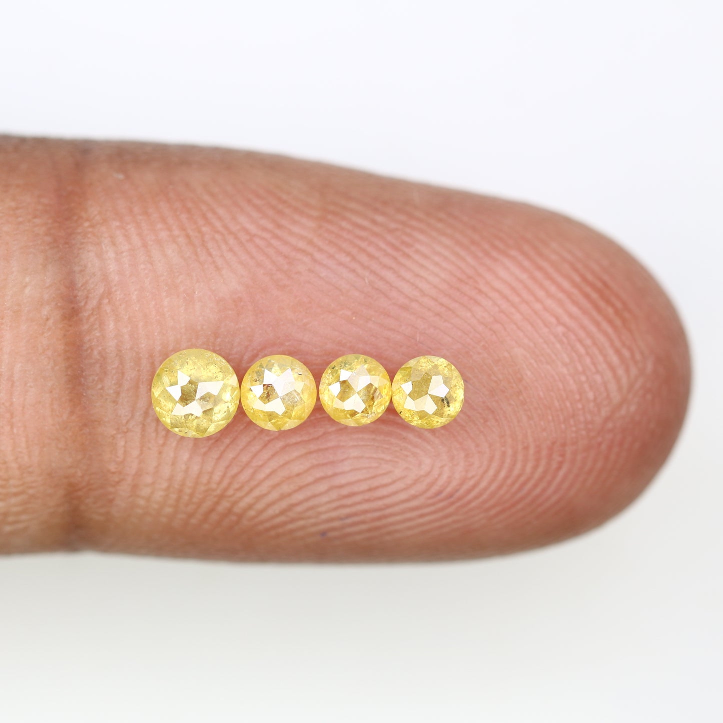 0.74 Carat Round Shape Rose Cut Yellow Color Natural Polished Diamond For Wedding Ring - JayKrishna Diamond