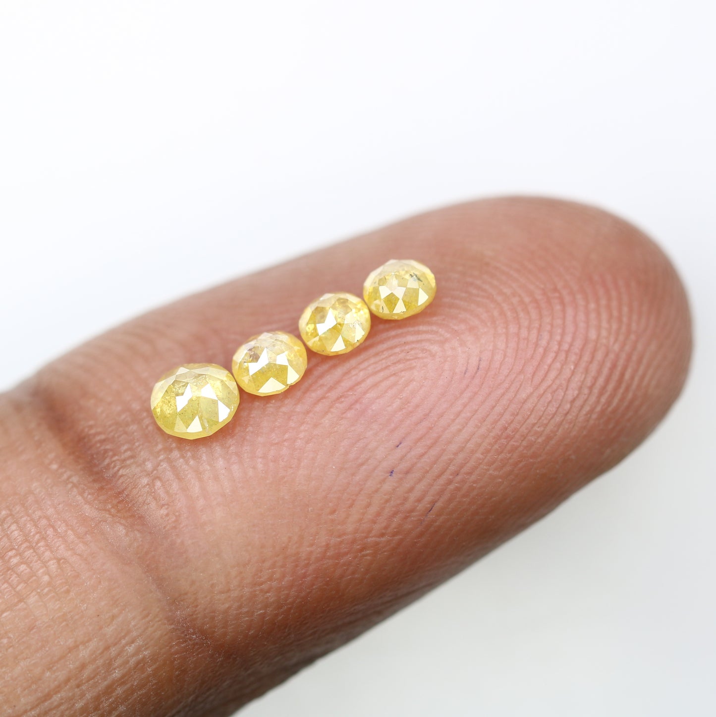 0.74 Carat Round Shape Rose Cut Yellow Color Natural Polished Diamond For Wedding Ring - JayKrishna Diamond