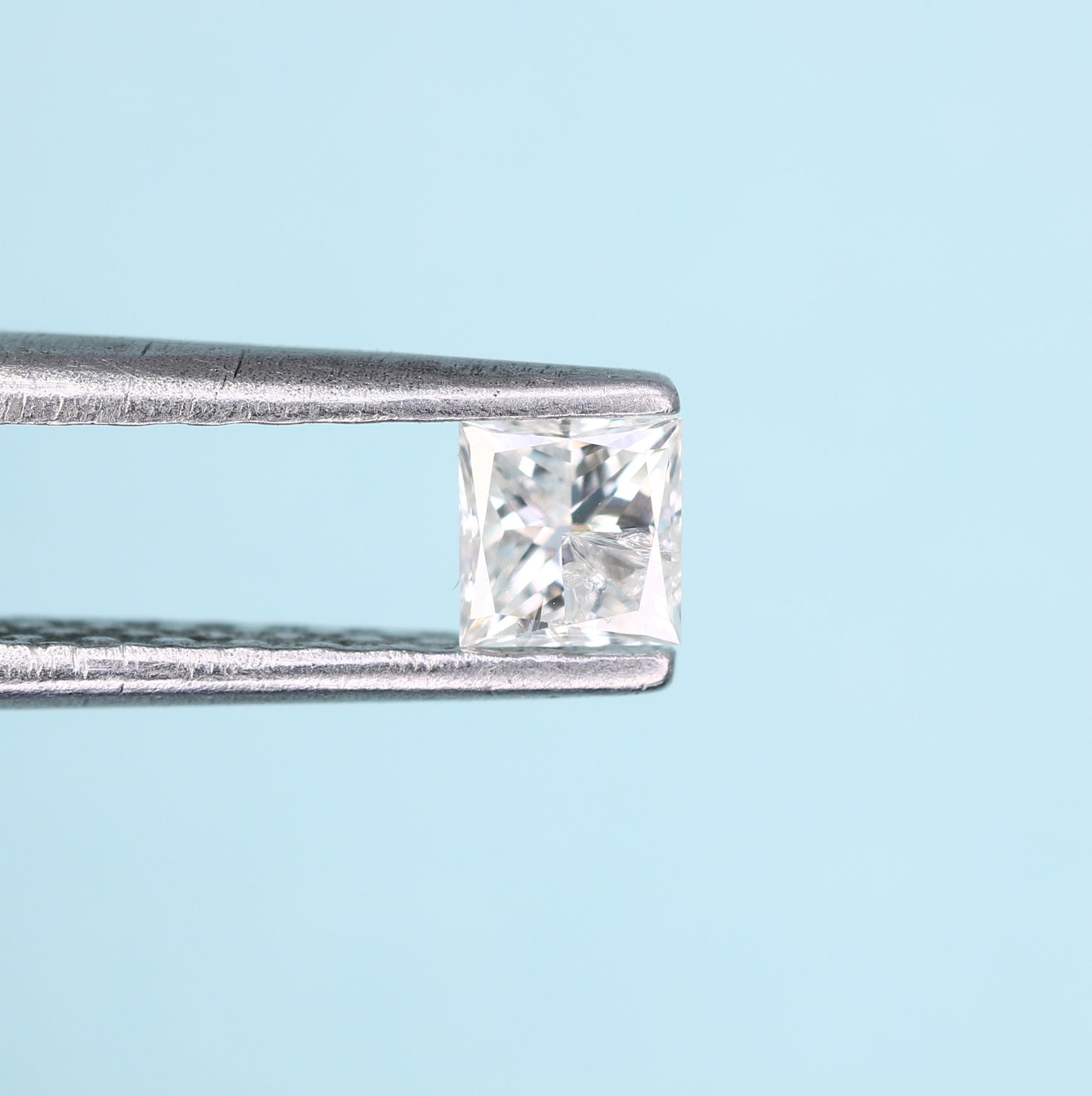 0.22 CT Salt and Pepper Princess Shape Diamond – Ideal for Engagement Rings - JayKrishna Diamond
