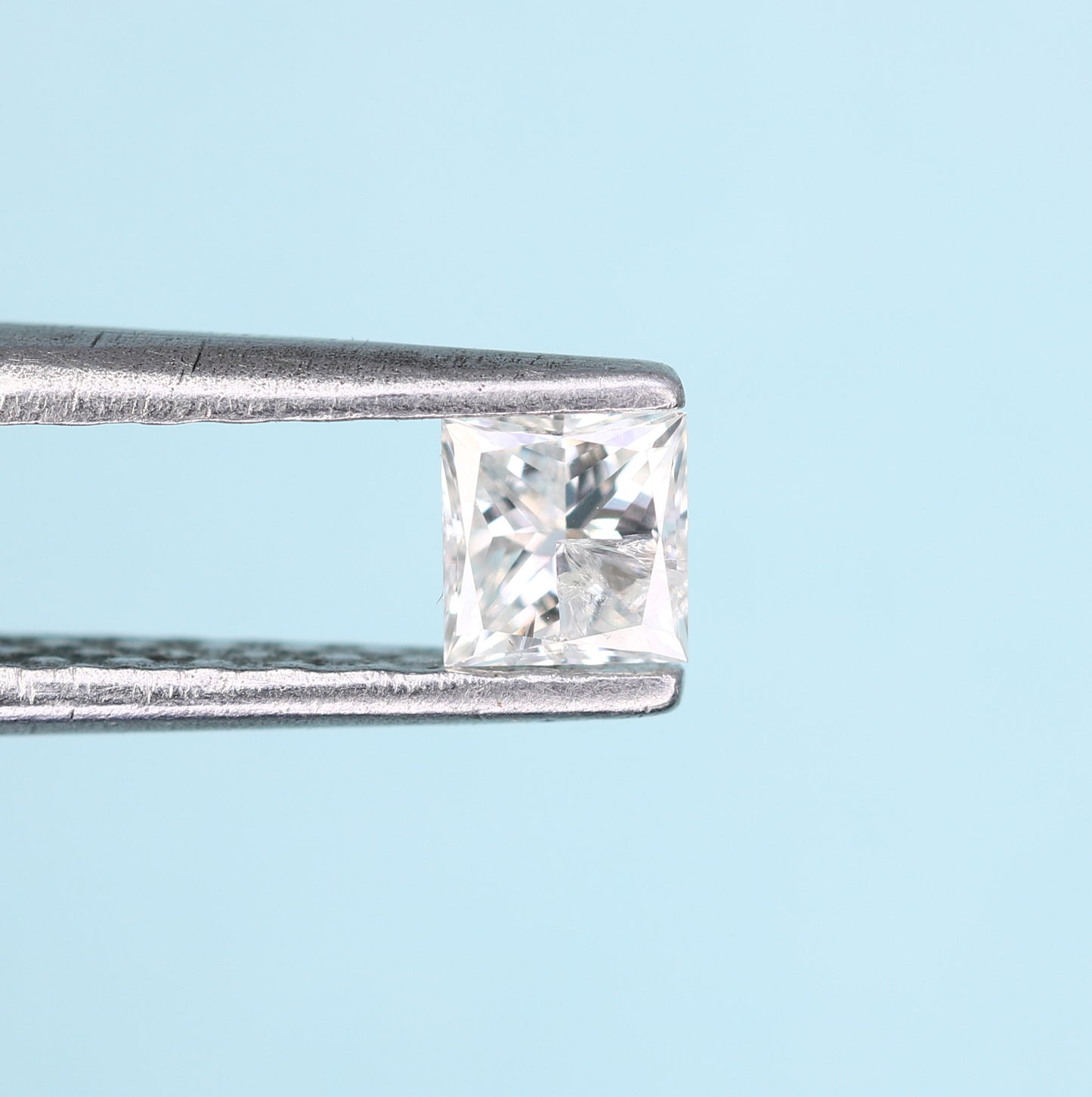 0.22 CT Salt and Pepper Princess Shape Diamond – Ideal for Engagement Rings - JayKrishna Diamond
