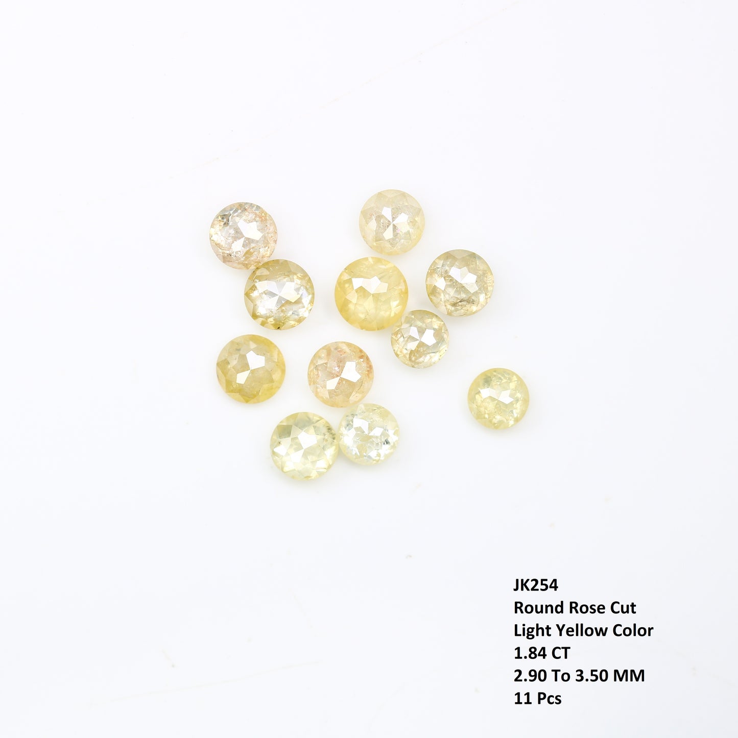 1.84 Carat Light Yellow Color Natural Loose Antique Rose Cut Diamond For Wedding Ring - JayKrishna Diamond